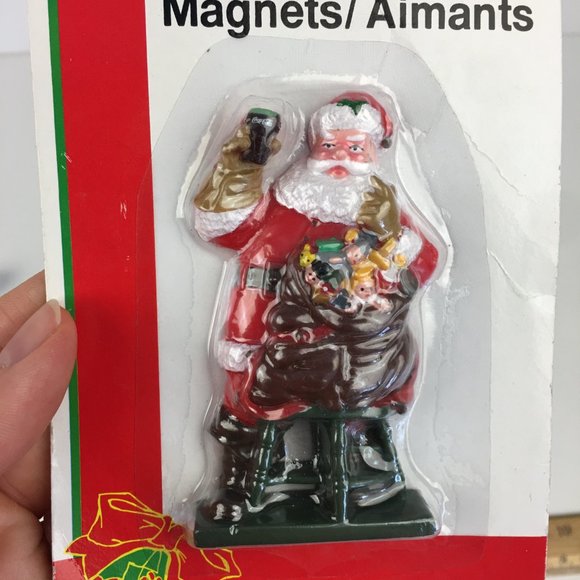 4 Vintage Coca Cola Fridge Magnet Santa 2 Designs Sealed Christmas Holiday READ - Picture 7 of 10